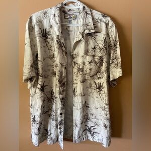Caribbean Joe Let Go Hawaiian Tropical Button Down Shirt ✨Sz L✨